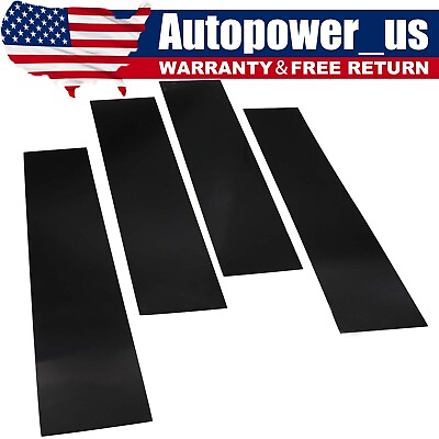 #ad Glossy Black Pillar Posts Door Cover Trim For FORD 2004 2014 F150 Super Crew Cab