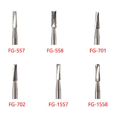 #ad 10PCS Dental Tungsten Carbide Round Burs FG 19mm FG For High Speed Handpiece