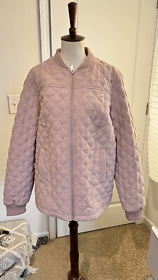 #ad New Directions NWT Light Pink Quilted Jacket XL