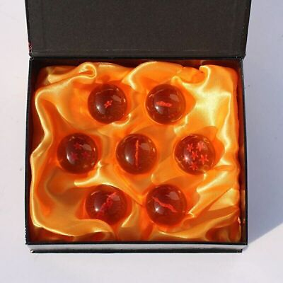 #ad 7 pcs New DragonBall Z 3.5cm Stars Crystal Ball Replica Collection In Box Set
