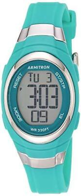 #ad Armitron Sport Women#x27;s 45 7034TEL Digital Chronograph Matte Teal Resin Strap