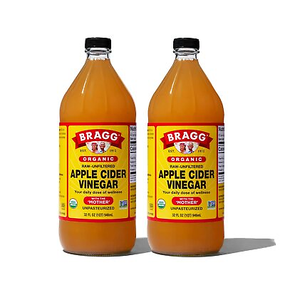 #ad Bragg Organic Raw Unfiltered Apple Cider Vinegar 32 fl.oz Pack of 2
