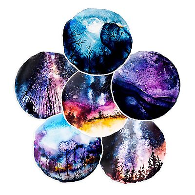#ad Starry Night Sky Stickers 6 Pack Big Cute Waterproof and Durable Arts...