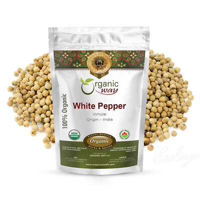 #ad Organic Way White Peppercorns Whole Organic Kosher amp; USDA Certified