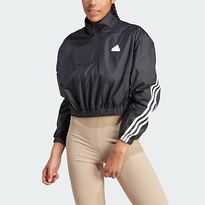 #ad adidas women Future Icons 3 Stripes Woven 1 4 Zip Jacket
