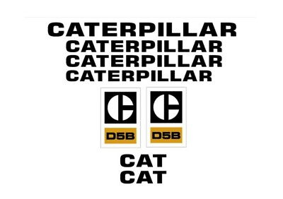 #ad Caterpillar CAT D5B Crawler Dozer Decals Set Stickers Vinyl 3M Tractor D 5 B