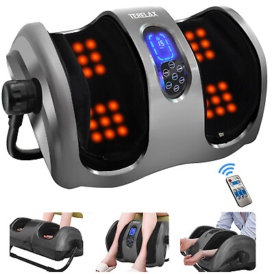 Shiatsu Kneading Rolling Foot Leg amp; Calf Massager with Heating and Remote New $119.99