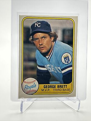 #ad 1981 Fleer George Brett Baseball Card #28 NM MT FREE SHIPPING