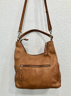 #ad Unbranded Brown Genuine Leather Hobo Purse Adjustable Cross Body Removable Strap