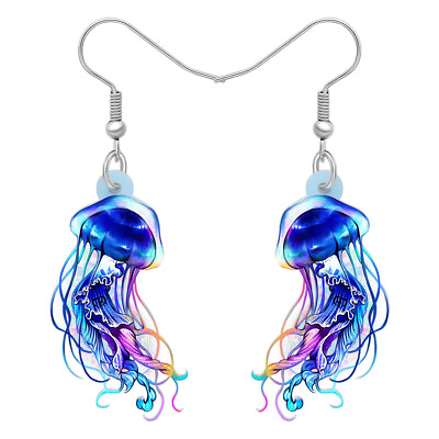 #ad Cute Jellyfish Earrings Gift Acrylic Ocean Life Dangle Novelty Jellyfish Jewelry