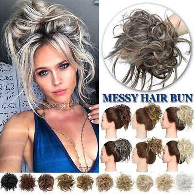 #ad X LARGE Messy Bun Hair Piece Scrunchie Updo Wrap Hair Extension as Human Bun US