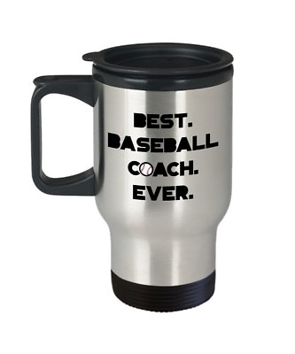 #ad Coach Thank You Gift Baseball Travel Mug Best Baseball Coach Ever ...