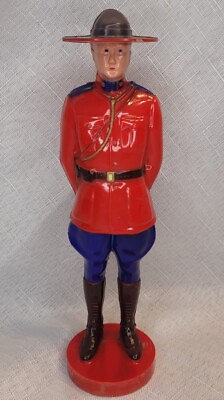 #ad Vintage Reliable Plastic Canadian Mountie Mounted Police 7.5” Souvenir Figurine