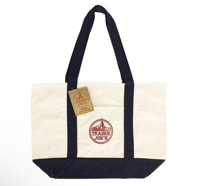 #ad Trader Joe#x27;s Reusable Canvas Eco Tote Bag Heavy Duty Bag Brand NEW‼️