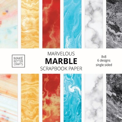#ad Marvelous Marble Scrapbook Paper: 8X8 Designer Marble Background Patterns F...