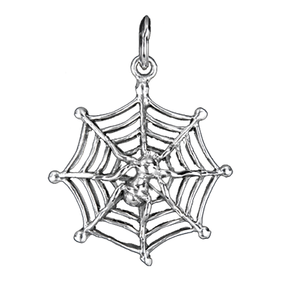 #ad Spider Mesh Pendant 925er Silver Symbol Jewelry New
