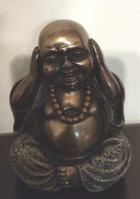 #ad Small Hear No Evil Lucky Buddha Statue 4quot;Tall