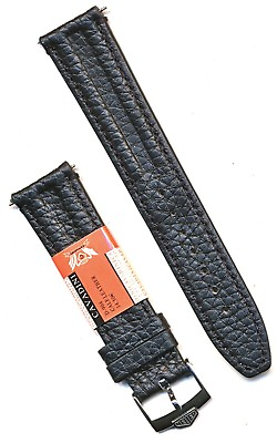 #ad GENUINE BLACK LEATHER CAVADINI STRAP BAND 18mm or 20mm amp; PRE TAG HEUER BUCKLE