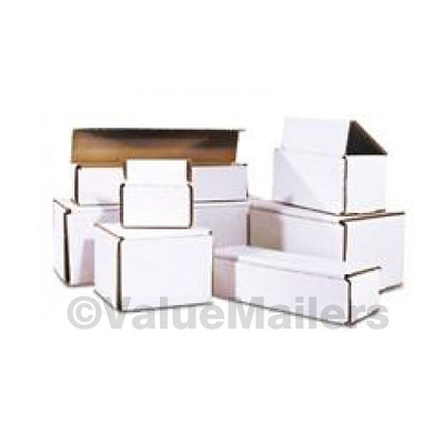 #ad 100 8 x 4 x 4 White Corrugated Shipping Mailer Packing Box Boxes