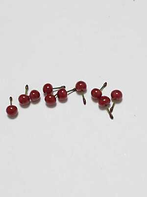 #ad Miniature Extra Small Dark Cherry Set Of 10 Dollhouse