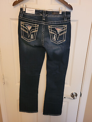 #ad NWT Vigoss Heritage Fit Slim Boot Blue Womens Size 6 L30 Jeans MSRP $88.90