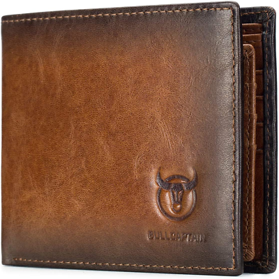 RFID Wallets for Men Slim Bifold Genuine Leather Front Pocket Wallet with 2 ID W $44.08