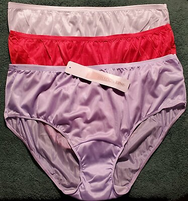 #ad 3 Pair Size 7 Assorted ShadowLine Hidden Elastic Hipster White Perifrost Red