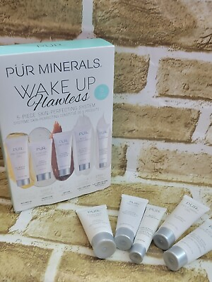 #ad PUR Minerals Wake Up Flawless Skin 5 Piece Perfecting Skincare System Free Ship