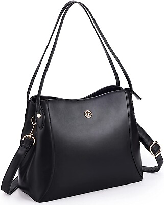 #ad 🔥 Black Hobo Bag PU Leather Purse Fashion Crossbody Handbag Chic Tote New 🔥