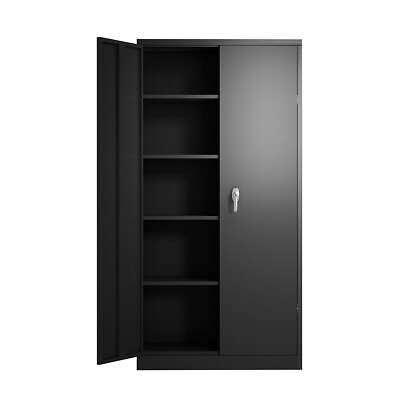 #ad Metal Storage Cabinet Filing Cabinets with 2 Locking Door adjustable shelves