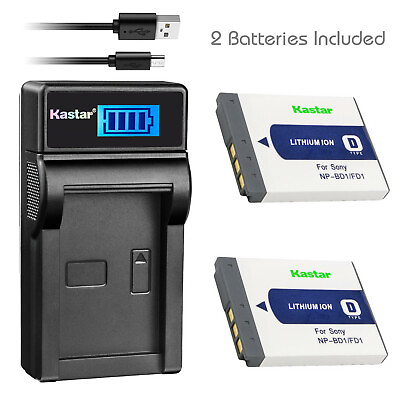 #ad Kastar Battery Charger for Sony NP BD1 Type D CyberShot DSC G3 T2 T77 T900 TX1