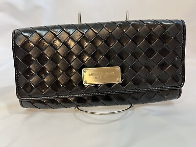 #ad Michael Kors Black Envelope Clutch Handbag