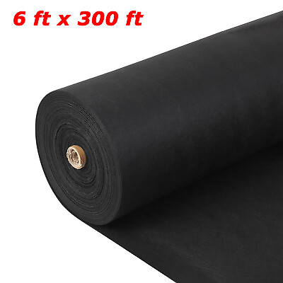 #ad 6#x27;x300#x27; 6 Oz Geotextile Fabric Landscape Drainage Weed Barrier Driveway Non wove