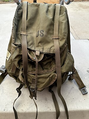 #ad ALICE Combat Field Pack Backpack With Frame Rucksack Large LC 1 OD Green Rare