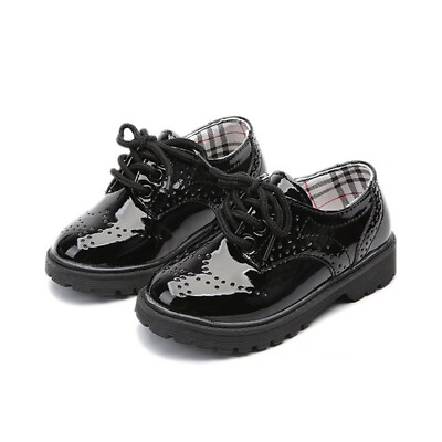 #ad Boy#x27;s Girl#x27;s Classic Lace Up Oxford Shoes Comfort School Uniform Flats Loafer
