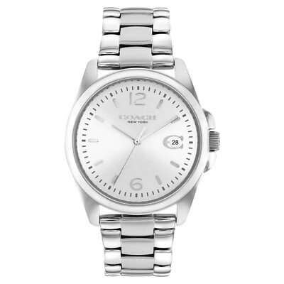 #ad Coach New York Silver Dial amp; Stainless Steel Strap Women Watch 14503910