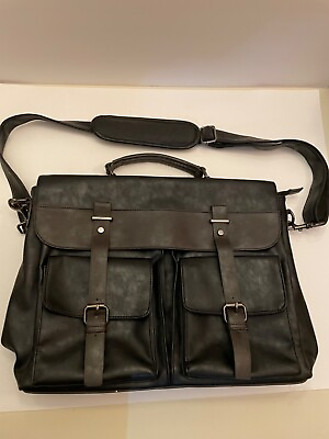 #ad Leather Messenger Bag for Men 17.3 Inch VTG Leather Laptop Bag