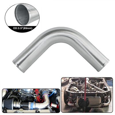 #ad 90 Degree OD 89mm 3.5quot; Aluminum Intercooler Intake Pipe Piping Tube Hose L=500mm