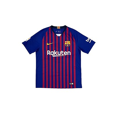 #ad Nike FC Barcelona FCB 2018 2019 Home Soccer Jersey Size M