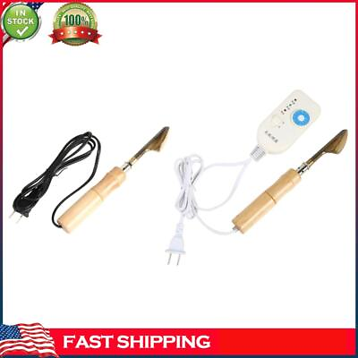 #ad Wood Handle Household Electric Iron Leather Clothing Shoes Wrinkle Removal Tool