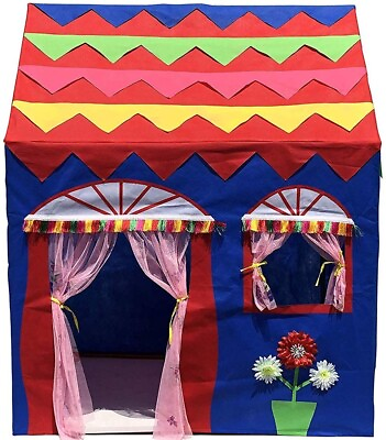 #ad Jumbo Size Play Tent House For Boys And Girls Blue Red Tent House Theme