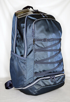 #ad #ad New Under Armour Imprint Laptop Backpack Blue Gray Downpour Gray