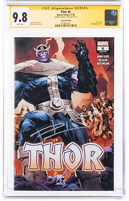 #ad 🔥Thor 6 9.8 CGC Wraparound cover Signature SIGNED SS Donny Cates 2th Print 732