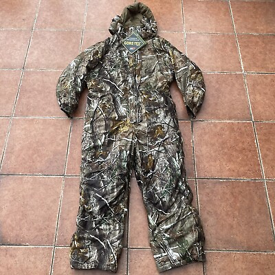 #ad Cabelas Whitetail Extreme Gore Tex Realtree AP HD Camo Coveralls Size 3XL NWT