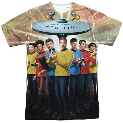 #ad Star Trek TOS Original Series Crew Licensed Sublimation Adult T Shirt