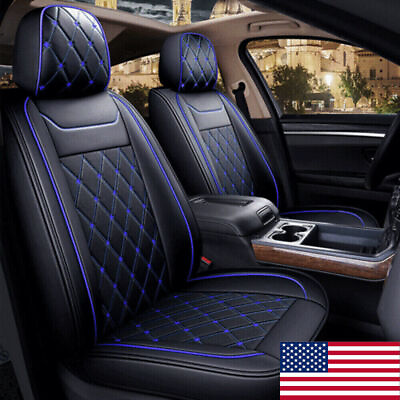 #ad US Car Seat Covers PU Leather For 2007 2022 Chevrolet Silverado GMC Sierra 1500