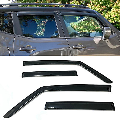 #ad Fit for 2015 2022 Jeep Renegade Window Visors Sun Vent Rain Guard Shade Smoked