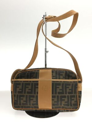 #ad FENDI Shoulder Bag Zucca Pattern Canvas Brown Total Used
