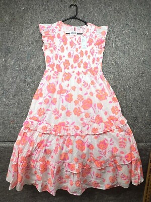 #ad Vineyard Vines Dress Midi Floral Summer Blooms Smocked Size M $228 New