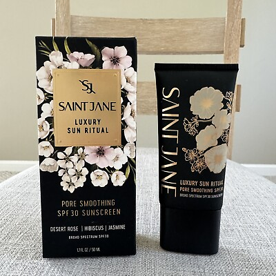 #ad Saint Jane Luxury Sun Ritual Pore Smoothing Sunscreen SPF 30 1.7 fl oz 50 ml